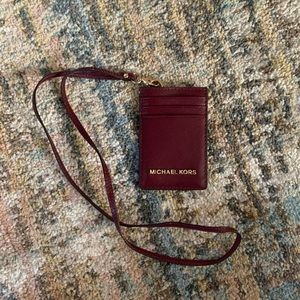 Mauve Michael Kors Lanyard Wallet